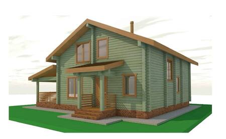 Готовый дом из клеёного бруса 195 м² в деревне Тефаново