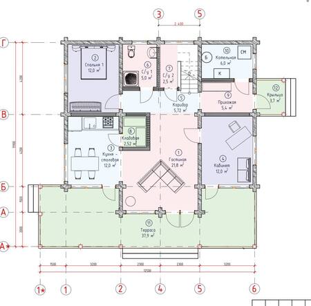 Готовый дом из клеёного бруса 195 м² в деревне Тефаново
