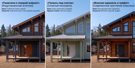 Как подобрать цвет для дома из клееного бруса?