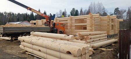 Прогресс в строительстве: одноэтажный дом в "Дядькино".