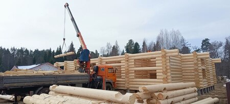 Прогресс в строительстве: одноэтажный дом в "Дядькино".