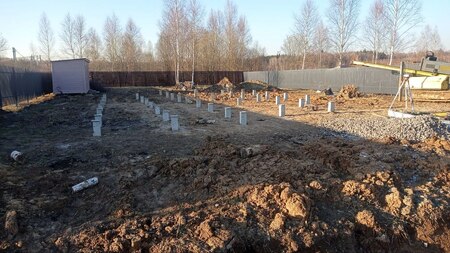 Успешное завершение монтажа свайного поля в деревне Ярцево.