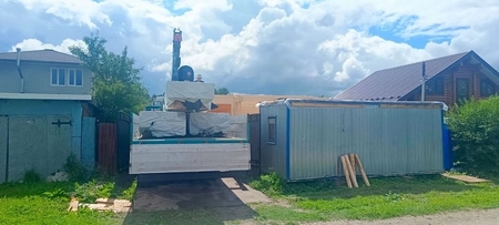 Вельяминово: на объекте принята вторая машина с домокомплектом.